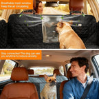 PETTALK Deluxe Double Side Dog Car Seat Cover Back Seat, Waterproof Seat Cover Hammock, Reversible,Heavy Duty,Anti Scratch,Durable Soft Pet Large Dog Cover Protector for Cars SUVs Trucks,User Friendly
