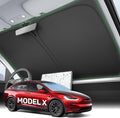 2025 Upgraded Zanch Car Front Windshield Sun Shade- Ultimate UV Protection & Heat Reduction|OEM Design|Innovative No-Light Leakage Technology|4-Layer Protection|Fit for Tesla Model X (2016-2025)