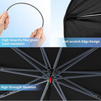 7F Car Sun Shade Umbrella, Protect from Sun Rays and Protect Interior, Sunshade for Car Windshield, Bendable Handle Windshield Cover Sun Shade, [2025 Upgrade] 55" L x 31" W