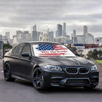 Socira Vintage USA American Flag Car Windshield Sunshade Umbrella Foldable Visor Umbrella Sun Shade Cover Sunshade Front Window Cover Car Accessories Blocks Uv Rays (57" X 30")