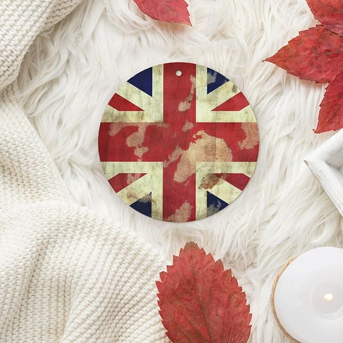 6 Pcs Car Air Fresheners Hanging Scented Cards for Car Fresheners Vintage Union Jack British Flag Car Aromatherapy Tablets Funny Hanging Air Freshener for Car Rearview Mirror Pendant