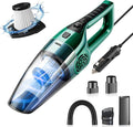 Car Vacuum Cleaner – 9000PA High Power Suction, DC 12V Portable Handheld Auto Vacuum with Attachments, Mini Car Interior Cleaner for Pet Hair, Dust, Crumbs, and Debris (Emerald Green)