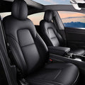 AOMSAZTO Car Seat Cover Fit for Tesla Model 3 2017 2018 2019 2020 2021 2022 2023 - Seat Covers Full Set Customized Black