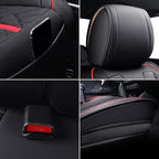 Tomatoman Tacoma Seat Covers Compatible with Toyota Tacoma 2005-2023 2024 2025 2026 Access Crew Double Cab Truck TRD Pro Trail Edition Limited SR5 Offroad Car Cushions (2 PCS Front/Black-Red)