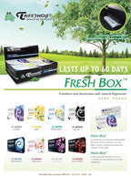 6 Pack Treefrog Natural Air Freshener Fresh Box (AKA Xtreme Fresh) Lemon Scent - Refreshing Sunny Lemon Scent Fragrance