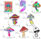GTOTd Mushroom Refreshing Ice Car Air Freshener Card（8Pack）Mushroom Decor Christmas Ornament Stocking Stuffer Car Accessories Hippie Gifts Merch Pendant Room for Hanging Rearview Household
