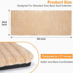 FURTIME Backseat Pet Bed Mat, Non-Slip Dog Bed for Car Back Seat, Washable Travel Pet Mat with Removable Cover, Dog Seat Covers Protector Fit for Backseat Extenders and Trucks SUVs, 54"x 24.8", Brown