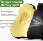 A-Pce Ergonomic Seat Cushion -Large Memory Foam Cushion for Office Chair- Sciatica & Lower Back & Coccyx Pain Relief - Car Seat Cushions for Driving Seat Cushion, Black