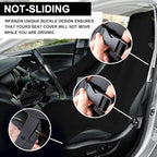 INFANZIA Premium Waterproof Seat Cover Towel Protector Neoprene Universal Fit, Upgraded 100% Washable & Removable Non-Slip Sweat Carseat Towel Covers, Perfect for Gym/Yoga/Workout（Black,1PCS