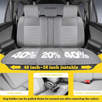 LINGVIDO Full Set Car Seat Covers, Faux Nappa Leather, Airbag Compatible and Waterproof Protectors for Sedans SUVs, Breathable Interior for Active Families, Pets, and Commuters (5 Seats, Gray)