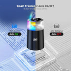 Smart Car Air Freshener with RGB Ambient Light, Galaxy Cloud Mist, Auto On/Off, Built-in Battery, Car Aroma Diffuser, Home, Office (4 Essential Oil Box), Long-Lasting Scent