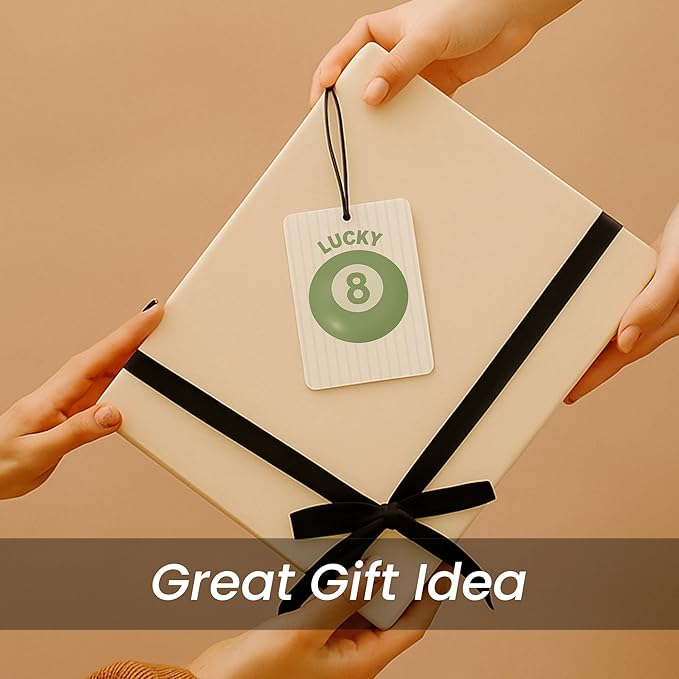 Trendy Sage Green Bow Car Air Freshener 4 Pcs - Coquette Bow Lucky 8 Ball Queen Card Butterfly Hanging Air Freshener 4 Pcs for Cars Closet Drawer Books, Girly Car Accessories Mirror Decor for Women