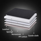Coverado Car Seat Covers Full Set, Car Seat Protector Car Seat Cushion, Nappa Leather Seat Covers for Cars, Front and Back Seat Protectors Cushions Universal Fit for Most Cars Vehicles(Brown&Black)