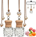 2 Pack Hanging Car Air Freshener | Long Lasting 30-45 Days Natural Fragrance Oil Diffuser for Car, Home, Office | Odor Eliminator & Easy to Use | Pink Champagne
