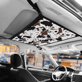 Generic Cow Print Car Ceiling Cargo Net Pocket, 31.69"x24.02" Adjustable Mesh Roof Organizer, Long Trip Storage Bag, Universal Car Ceiling Storage Net Truck Pocket with Zipper Buckle