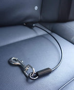 Leash Boss Dog Car Seat Belt Restraint - No-Chew Heavy Duty Car Seatbelt for Pets - 5 Sizes - Coated Steel Rope to Prevent Chewing (16 in) - Restraints for Dogs in Cars - Dog Seat Belt for Car