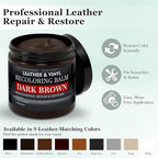 Leather Color Restorer, Leather Recoloring Balm, Scratch Remover, Leather Dye, Leather Paint with Leather Conditioner, Leather Repair Kit for Furniture Couches Car Seats Shoes, Dark Gray