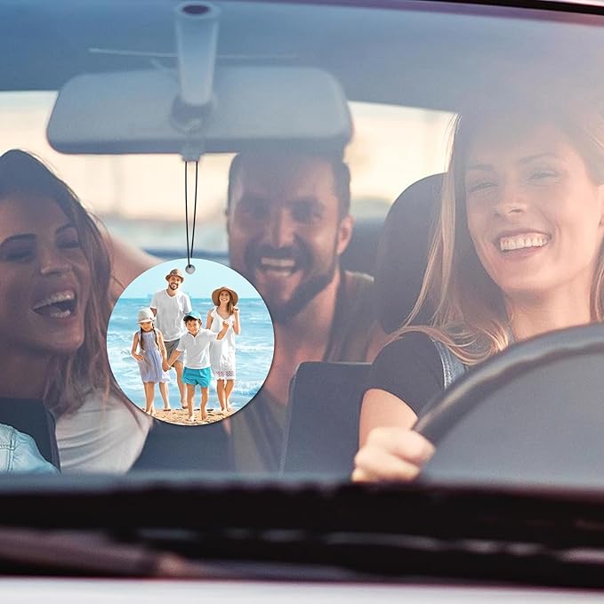 5pcs Custom Air Fresheners with Picture - Personalized Double Sided Photo Text Air Freshener for Car Wardrobe Bathroom Hanging Ornaments