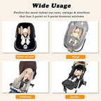 Adjustable Travel Pillow for Infant, Portable Baby Head Neck Support Pillow for Car Seat and Stroller, Banana Travel Headrest Pillow for Infant, Comfortble Toddler Neck Pillows for Pushchair, Brown