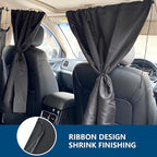 3PCS Car Privacy Curtains, Auto Window Shades Kit with 2 Rear Side Window Shades, 98% Light Blocking Divider Curtain, Privacy Window Cover, Baby Shade for Sleeping, Car Camping Essentials (3PCS)