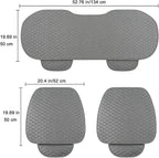 West Llama Linen Car Seat Covers,Bottom Seat Covers for Cars Include 1 Pair Front Driver Seat Pad Mat and 1 Rear Bench Cover Universal Fits 90% Vehicles,SUVs,Cars,Sedans(3Piece-Gray)