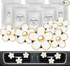 6 Pcs White Daisy Flower Air Freshener Outlet Clip Cars Conditioning Perfume Clips Charm Car Interior Decor Accessories for Women Girls Christmas Gifts