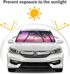 eygeufg Windshield Shade, Car Sun Shade for Front Windshield (Purple Sunset，Large