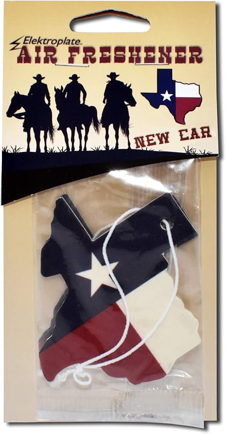 Elektroplate Texas Flag Automotive Air Fresheners for Vehicles | New Car Scent (6-Pack) | Made in the USA
