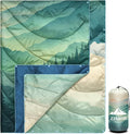 zzlamb Camping Blanket for Cold Weather,Outdoor Puffy Blanket Portable Down Alternative,Windproof Warm Cloak with Snaps,Cozy Quilt Backpacking Picnic RV Travel Plane Car Hammock Beach Climbing