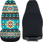 ELEQIN Car Seat Covers, Seat Cover Front Car Seat Cushion, Blue Aztec Geometric Front Auto Protector Universal Fit Most Cars, Automotive Interior Accessory