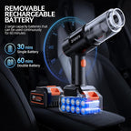 Car Vacuum Portable Cordless, 50000Pa High Power Rechargeable Dust Buster with 2 Batteries & Charger, 6-in-1 Handheld Vacuum Cleaners for Home, Car, Pet Hair, Keyboard, Graphite Black