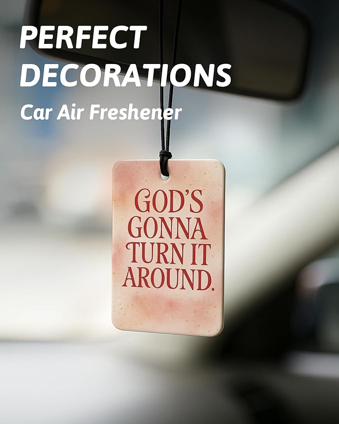 Green Pink Christian Car Air Freshener 4 Pcs, Coquette Preppy Bow Floral Religious Hanging Air Freshener for Cars Closet Drawer Books, Cute Christian Car Accessories Mirror Decor for Women