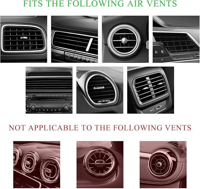 2 PCS Bling Car Air Vent Clip, Crystal Heart Car Air Fresheners Diffuser Vent Clip, Rhinestone Air Conditioning Outlet Clip For Women Girls, Interior Decor Car Accessories (Heart, White)