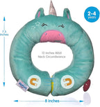 Trunki Kid's Travel Neck Pillow and Chin Rest | Support Sleepy Heads in The Car Seat, Plane, Bike or Pram | Yondi Small UNA Unicorn (Turquoise)