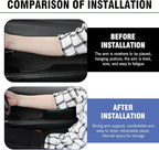 Car Armrest Support Left Elbow Pad, Retractable Elbow Pad with Storage, Adjustable Auto Armrest Modifiation Accessories, Universal Fit for Most Cars (Black)
