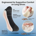 Lumbar Support Pillow for Car Seat – High-Density Memory Foam, Provides Comfort for Long Drivers, Relieves Lower Back Discomfort, Adjustable Strap Stays Put, Fits Most Cars, SUVs & Trucks (Black)