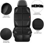 Car Seat Protector 1 Pack Car Seat Cushion Mat Thickest Padding,Waterproof 600D Fabric Car Seat Covers for Non-Slip Backing Mesh Pockets for Baby and Pet (Brown, 1 Pc)