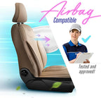 Premium Car Seat Covers Front Seat - Nappa Leather Car Seat Cover for SUV, Cars, Most Pickups, Beige, Car Seat Protector, Car Seat Covers Front Seats, Car Seat Protector