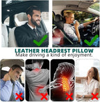 Car Neck Pillow for Tesla Model 3 Model Y Model S Model X Cybertruck Accessories Memory Foam Ergonomic Design Comfortable Headrest Cushion, 1 Piece, White