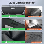 2025 Upgraded Zanch Car Front Windshield Sun Shade- Ultimate UV Protection & Heat Reduction|OEM Design|Innovative No-Light Leakage Technology|4-Layer Protection|Fit for Tesla Model X (2016-2025)