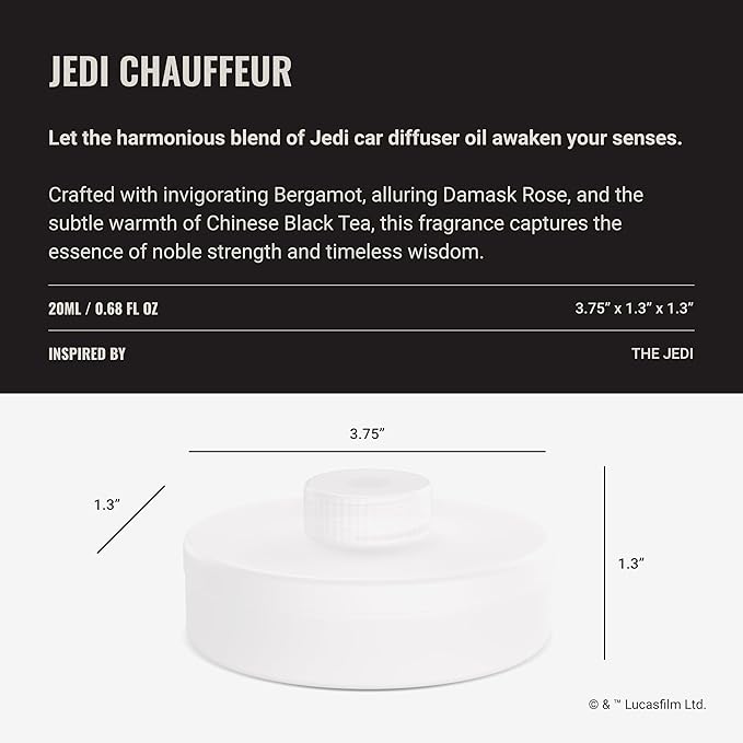 Hotel Collection - Jedi Chauffeur Car Diffuser Oil - Light Side Luxury Essential Car Diffuser Oil - Bergamot Damask Rose Chinese Black Tea - 20ml