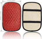 OTOSTAR Bling Bling Car Armrest Cover Luster Crystal Car Center Console Cover Protector Universal Auto Arm Rest Cushion Pads Car Interior Decor Accessories (Red)