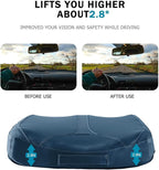 Leather Car Memory Foam Heightening Seat Cushion for Short People Driving,Hip(Coccyx/Tailbone) and Lower Back Pain Relief Butt Pillows,for Truck,SUV,Office Chair,Wheelchair,etc. (Blue