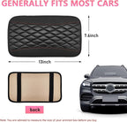 Car Center Console Cushion Pad, PU Leather Waterproof Auto Armrest Box Cover Protector, Comfortable Armrest Seat Box Cover Mat, Universal Car Accessories for SUV Truck (Black)