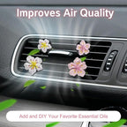 NIIIYTYB 6Pcs Cute Car Air Freshener Vent Clips Flower Air Vent Clips for Fresheners Pink Hawaiian Hibiscus and Cherry Blossom Car Accessories Aesthetic Interior Decor for Women Peach Blossom