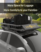 DEXSO 84" x 39" Universal Roof Rack Basket, 200 Lbs Capacity Rooftop Cargo Carrier Basket with Extension Luggage Rack Heavy Duty for SUVs, Trucks, Vehicles