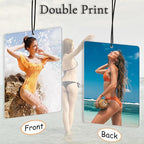 Custom Air Fresheners with Pictures - Personalized Photo air Freshener for Car, Double Sided Print Photo/Logo With Scents for Bedroom, Bathroom, Christmas Mother's Day Hanging Ornaments Holiday Gifts