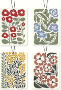 Floral Pattern Car Air Freshener 4 Pcs, Colorful Flower Hanging Scents Air Freshener for Women Girls Gifts, Decorative Scented Car Accessories Decor for Room Closet Drawer