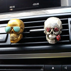 Sugar Skull Air Freshener for Car Truck Accessories for Men Women Witchy Decor Stuff for Automotive New Smell Fresheners Gothic Auto Decoration Spooky White Elephant Gifts for Adult