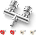 Dual Pressure Washer Tips, 2-in-1 Pressure Washer Nozzle Tips, Pressure Wash Dual Nozzle with 4PCS Power Washer Spray Nozzles (0 Degree Red & 40 Degree White), 1/4 Inch Quick Connect, 5000 PSI